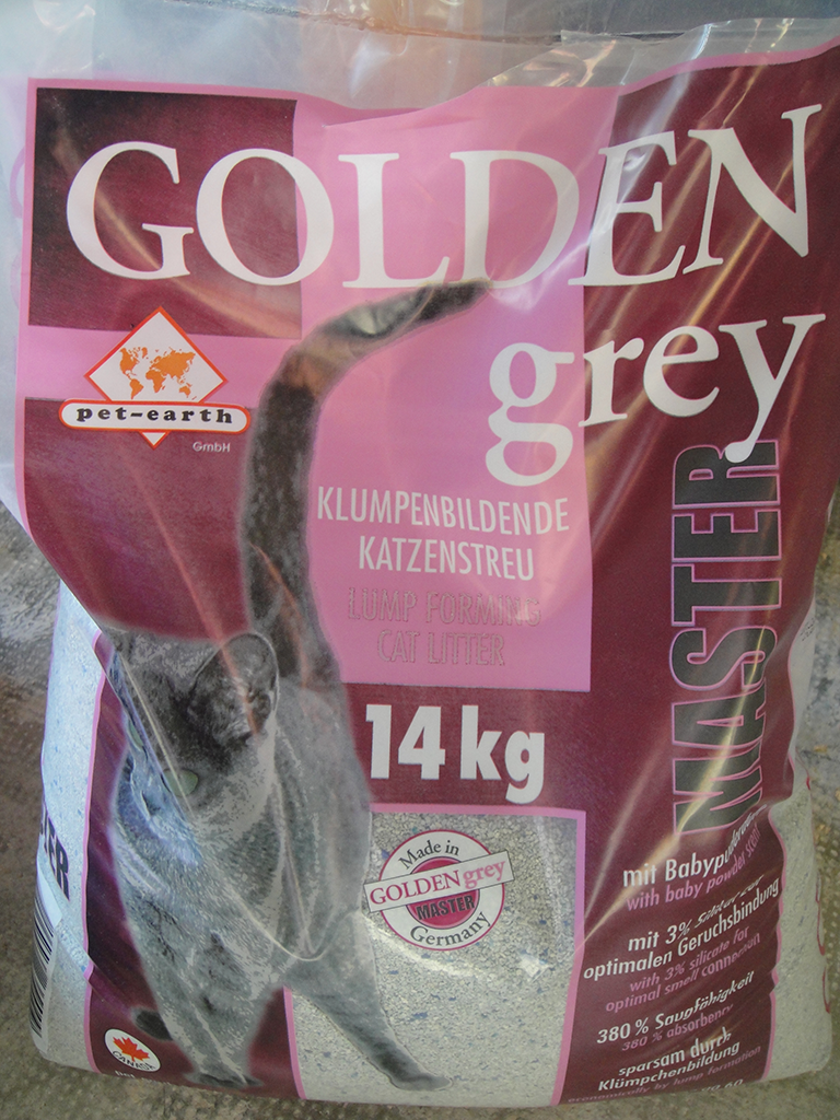 litiere chat golden grey