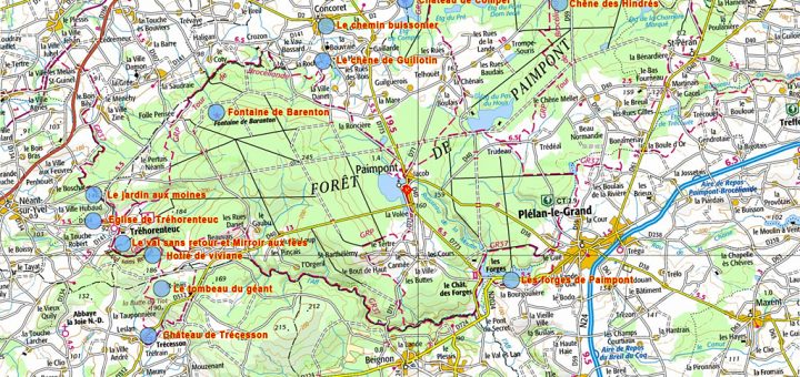 Carte de Brocéliande