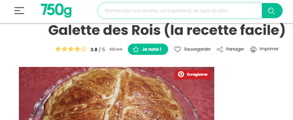 recette galette des rois facile